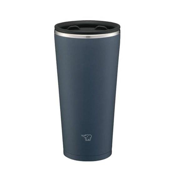 Zojirushi Thermos Tumbler 450ml Lid Rotating Open-Close Insulation Cooling Slate Black SX-FA45-BM