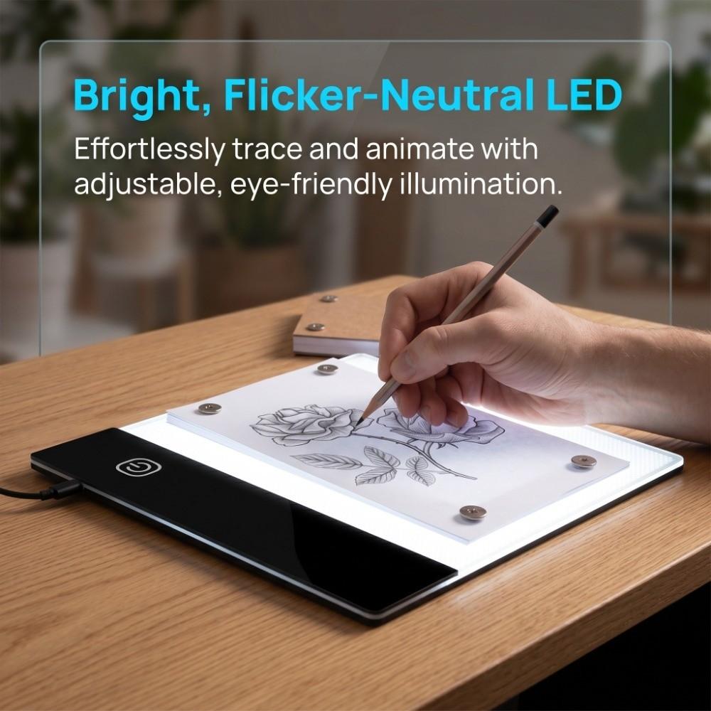 A6 LED Flip Book Kit Ultra-Thin Flip Book Set Hand Drawing LED Board Animation Frame Drawing