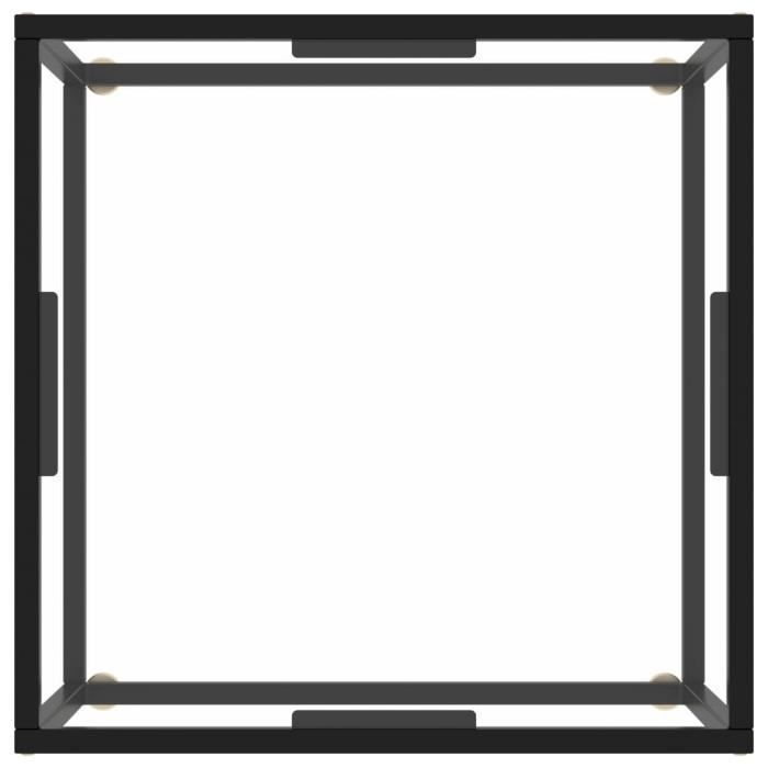 VidaXL Table basse Noir avec verre trempé 60x60x35 cm
