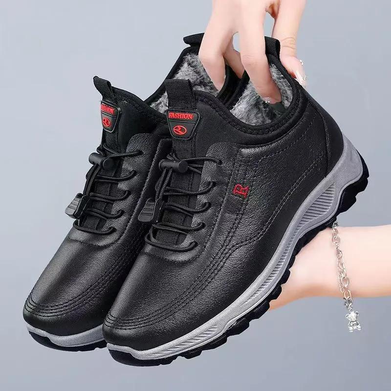 Vinter Pluss Fløyel Fortykket Eldre Morsko Sklisikre Vanntette Damesko