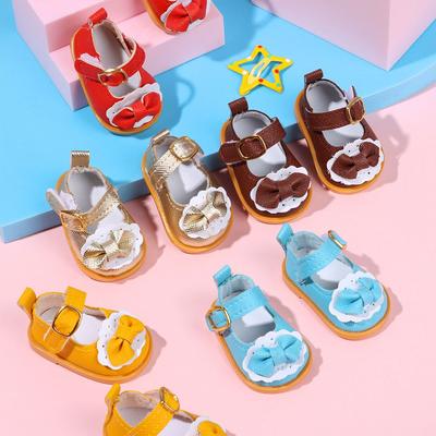 1 Paar 14 Zoll Schleife Leder Puppenschuhe Puppe Freizeitschuhe Mädchen Tragen Mini Kleidung Spielzeug Beste Geschenke Puppenzubehör