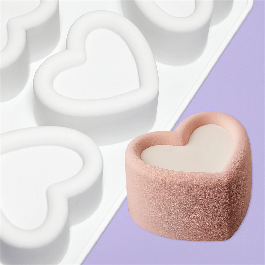 Wklęsłe Foremniki do Ciastek Przezroczysty Wzór Foremka do Świec Zapachowych Festiwalowe Foremniki do Ciast Silikonowe Formy do Deserów do Gotowania Miłość