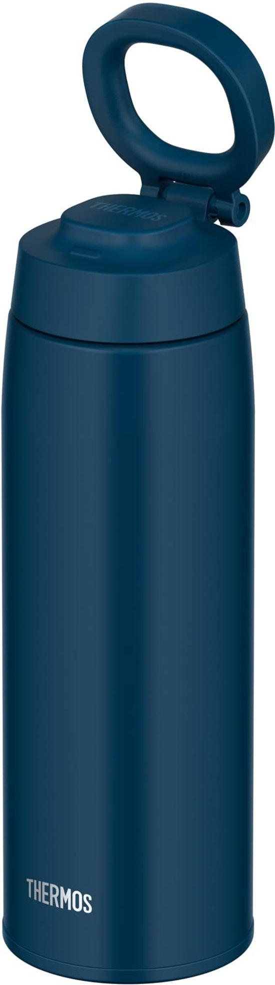 

Thermos Water Bottle Vacuum Insulated Mobile Mug with Carry Loop 750ml Indigo Blue IBL JOO-750