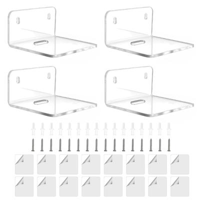 4 Stück Moderne Fensterpflanzenregale mit Platz für Sicherheitskameras, Lautsprecher und Dekorationsdisplay