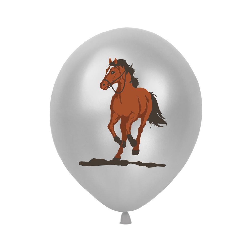 12/24 Stück Pferd 12 Zoll Latexballons Luft Globos Cowboy Geburtstagsparty Dekorationen Spielzeug Für Kind Geschenk Babyparty Partyzubehör