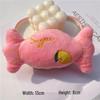 Peluche Bulldog Francese con Palla Squeaky e Giocattolo con Corda per Gatti e Gattini - Resistente al Morso, Design Cartoon Frutta