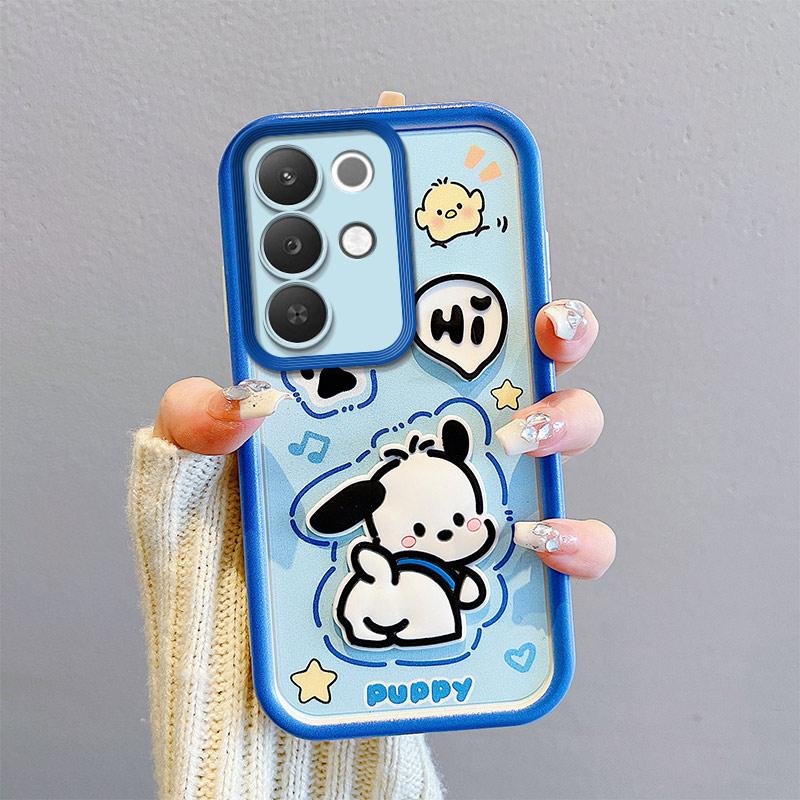 KEYSION Shockproof Case for Realme C85 5G with Lanyard Soft Silicone Cute 3D Cartoon Doll Phone Back Cover for Realme C85