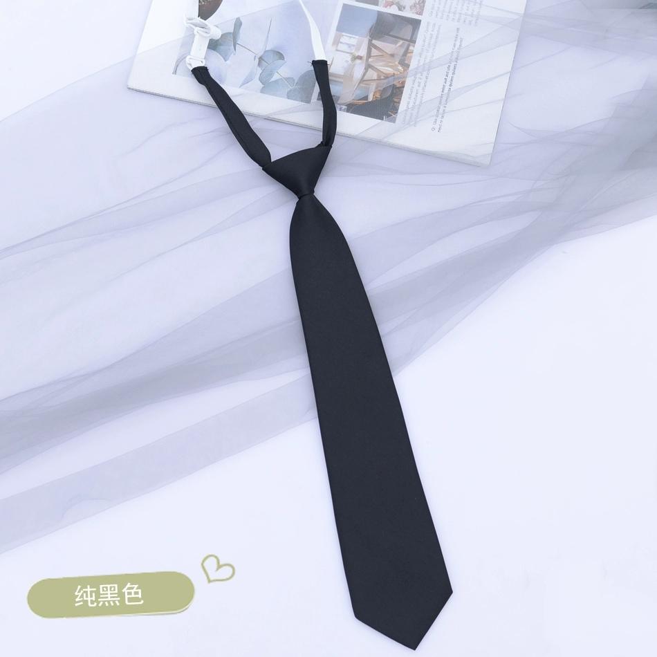 Preppy Chic JK Ties Women Young Girls Striped Necktie Retro Badge Brown Lazy-tie College Student DK Uniform Shirt Dress Cravat