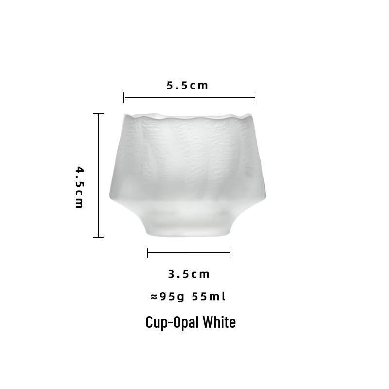 Shangqi Mini Frosted Glass Personal Tea Cup Set