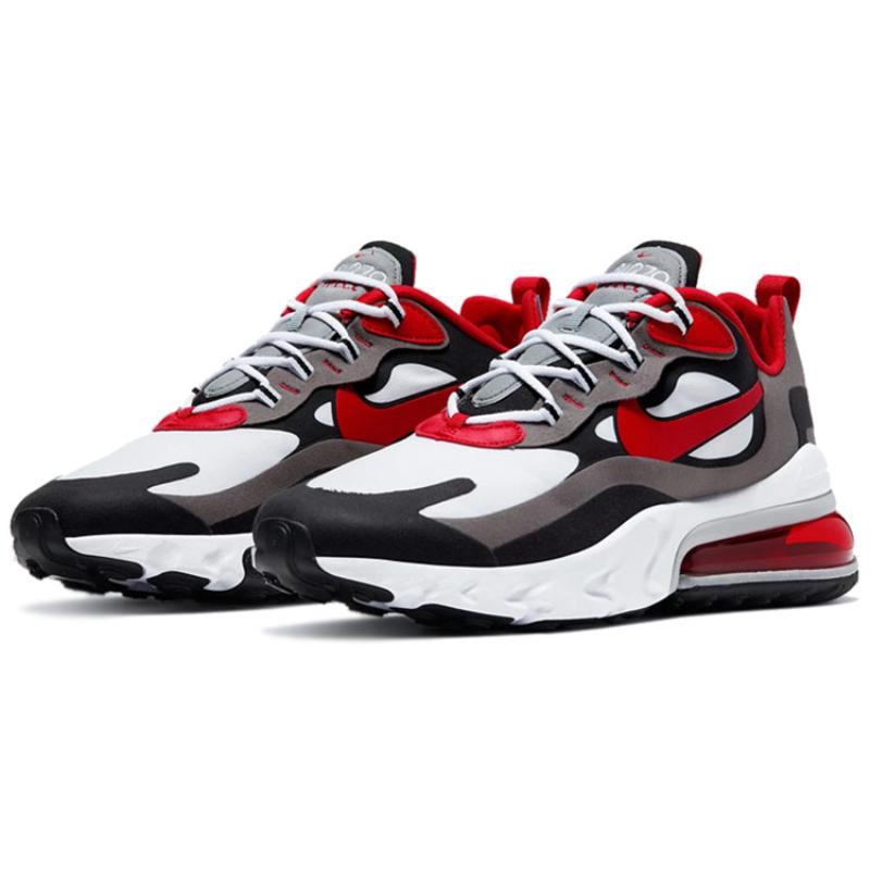 Nike Air Max 270 React Black Iron Grey University Red Sneakers Casual Shoes CI3866-002