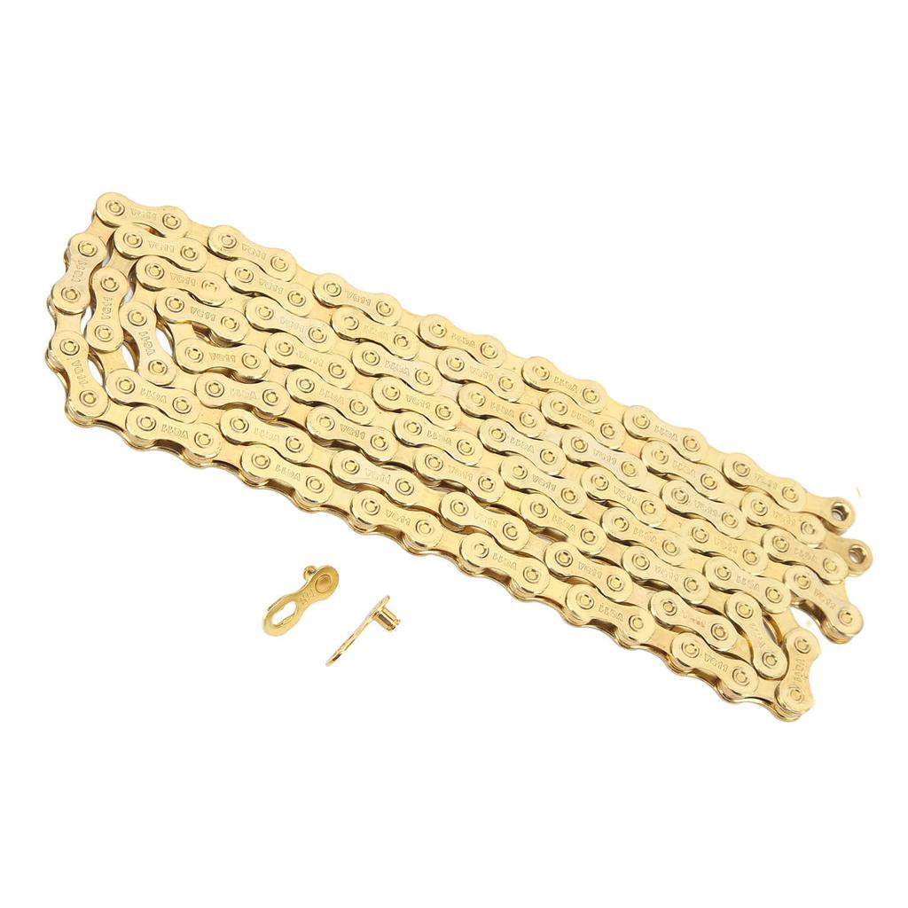 11 Speed Bike Chain 116 Links Mountain Bike Chain Road Bike Chain Accessory Gold Flatbed