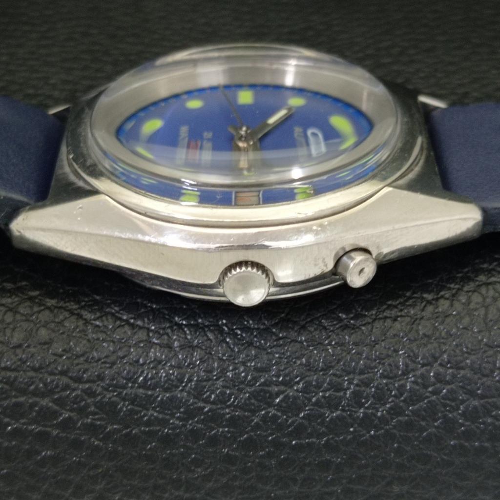 VINTAGE ORIENT AUTOMATIC 48741 JAPAN MENS BLUE COLOR DIAL WATCH a700637-5 R204-a700637