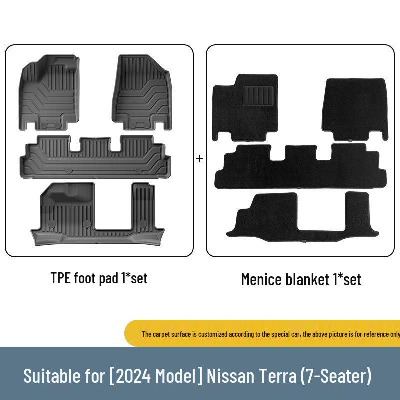 TPE Floor Mats for 24 Nissan Land Cruiser Models - Custom Car, Trunk, and Seat Back Mats