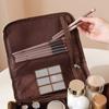 Cute House Shaped Cosmetic Bag Stain Resistant Foldable Space-Saving Makeup Organizer for Travel Home Storage