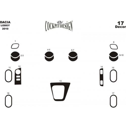 

Накладки на панель Алюминий для Dacia Lodgy 2012-2022 гг