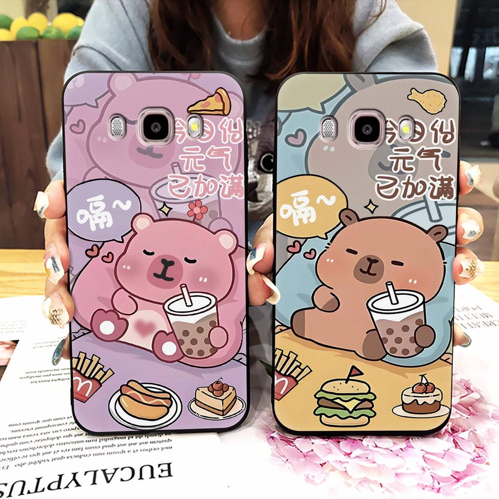 Full Wrap Anti-dust Phone Case For Samsung Galaxy J510/J5 2016/J5108 Shockproof Soft Case Graffiti Phone Pouch Couple