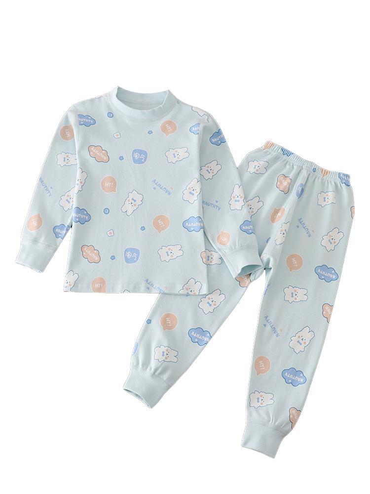 Zhongling Kinder Reine Baumwolle Herbst Unterwäsche Set - Unisex Pyjamas für Jungen und Mädchen