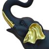 Resin Elephant Figurine Sculpture Fengshui Ornament 5.5x3.1x5.9inch Shelf Decoration for Office