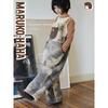 Toothpick Maru Maru and His Friends Gradient Teddy Fleece Overalls Autumn and Winter Thick Girls' Faux Lamb Wool Casual Pants