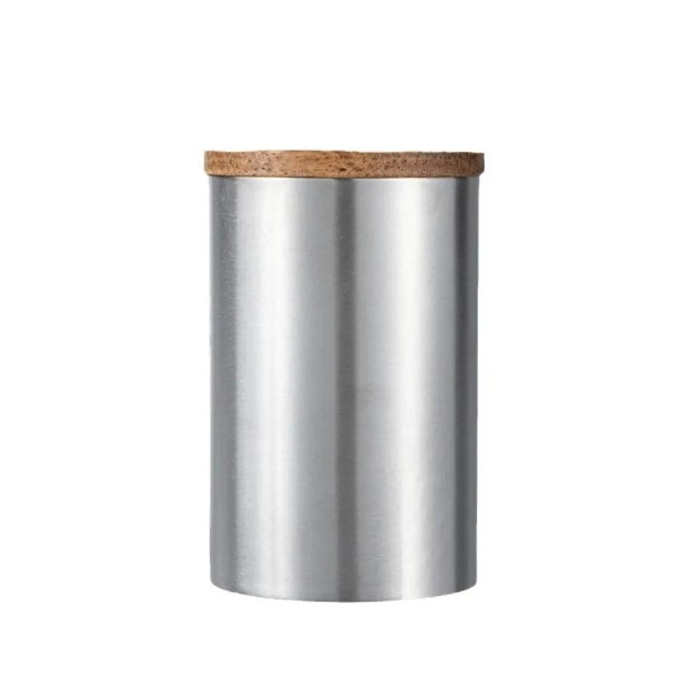 New 304 Stainless Steel Tea Canister Mini Durable Coffee Storage Tins Can Universal Powder Canister for Matcha Powder