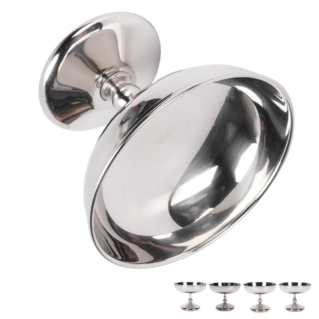 Dezertní pohár Pohár na zmrzlinu Nerezová servírovací dezertní miska Kulatý pohár na svačinu a cukroví se stopkou na salát Ovoce Puding Jogurt Párty