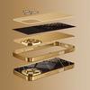 Luxury Crocodile Leopard Splicing Golden Letter A Phone Case for iPhone 17 16 15 14 13 12 11 Pro Max XS XR 7 8 Plus 16E