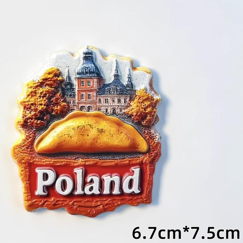 Poland Fridge Magnets Warsaw Travel Souvenirs Krakow Wrocław Fridge Stickers Home Decor Wedding Gifts