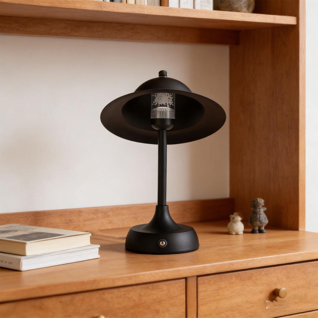 Cordless Table Lamp Aluminum Alloy Rechargeable Portable Sliding Table Lamp Decoration for Bedroom Living Room