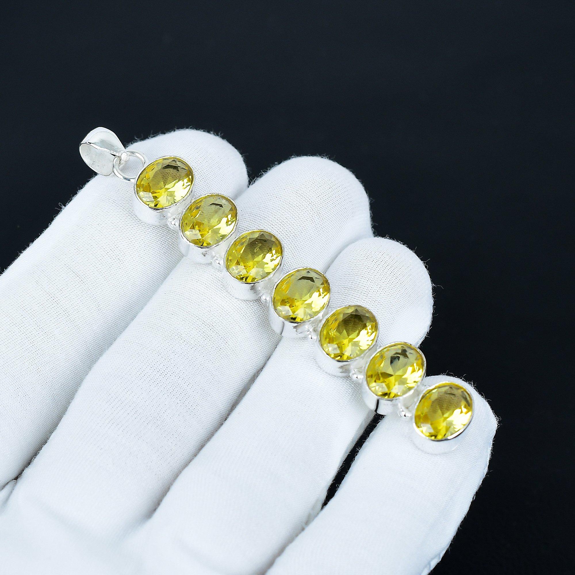 

Beautiful Citrine Pendant, 925 Sterling Silver Pendant, Handmade Pendant, Antique Pendant, Citrine Gemstone Pendant, For Birthday Gift 3.14 жёлтый