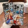 One Piece Luffy Cute Case for Apple iPhone 13 12 11 Pro Max 17 Air 16 15 14 Plus 16e Clear Cover
