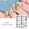 kads Mode 068 Nail Art Stempel Platte Frisur Mädchen Blätter Mode Design Nail Art Druck Vorlage Nail Art Schablone Werkzeuge