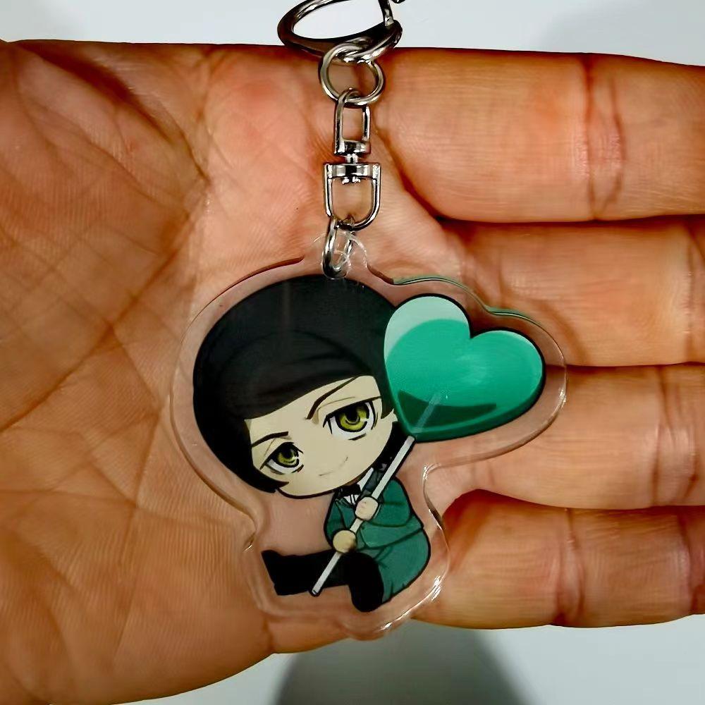 Anime Bungou Stray Dogs Arcylic Keychain Atsushi Nakajima Dazai Flower Key Chain Women Men Accessories Bag Pendant Chaveio Perfect Gifts