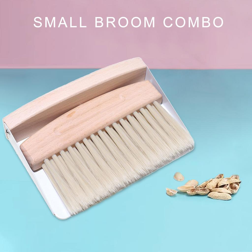 Kompaktowy Zestaw Bukowy Miotła i Szufelka Wydajne Narzędzie Czyszczące ze Szczotką z Naturalnego Sizalu dla Wygodnego Przechowywania