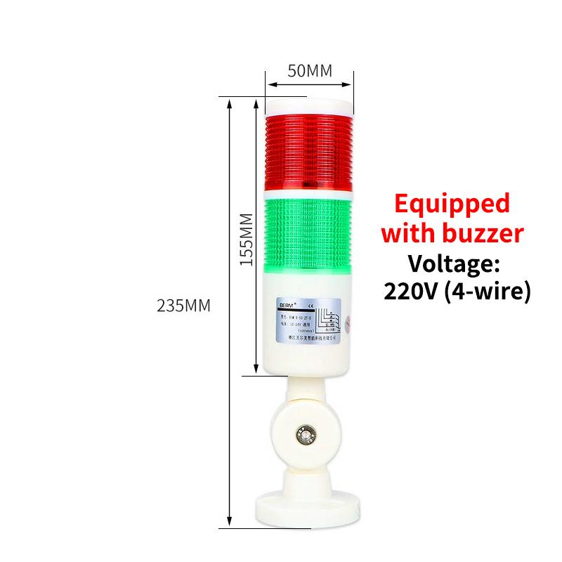 CNC Machine Safety Stack Light Rotatable 180 Degree Three Modes Industrial Warning Signal Lamp for Workshop