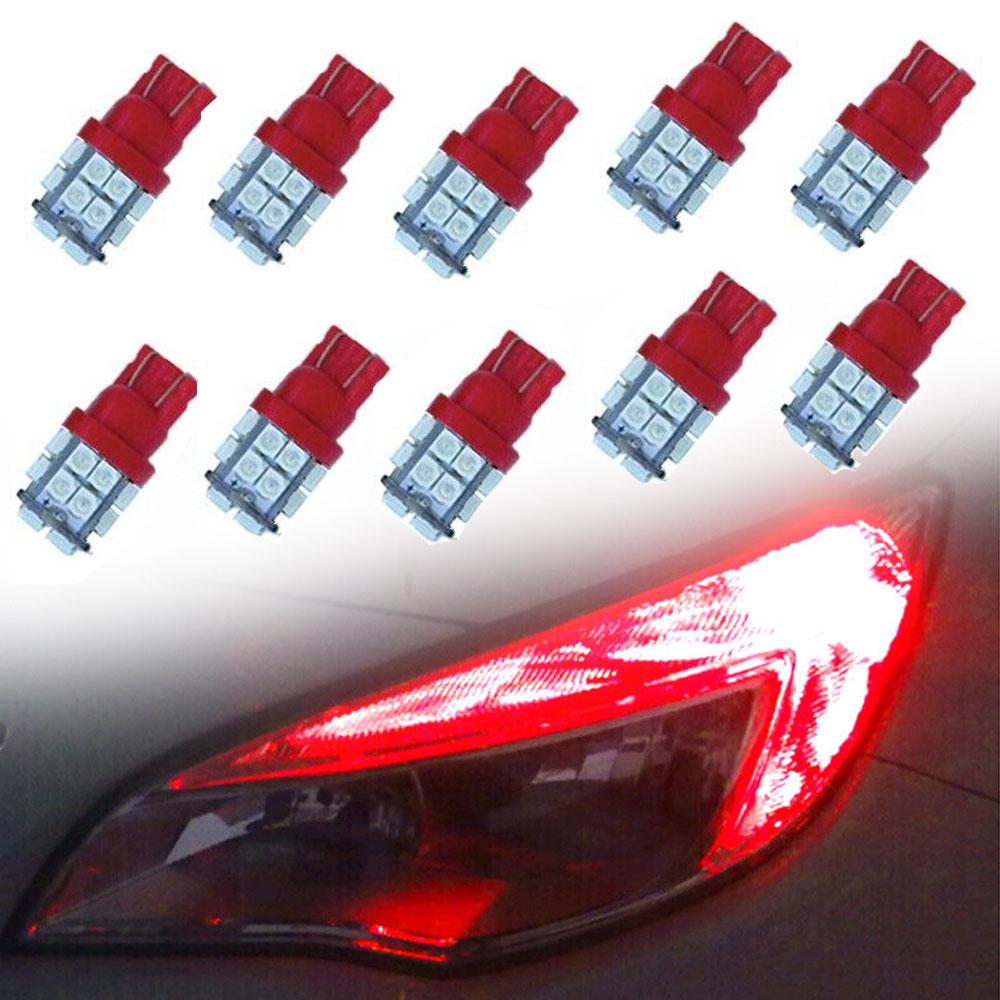 10pcs Car Interior Reading Light T10 3528 20SMD W5W 12V LED Bulbs Car Signal Indicator Lamp Car Lights Universal Accessories