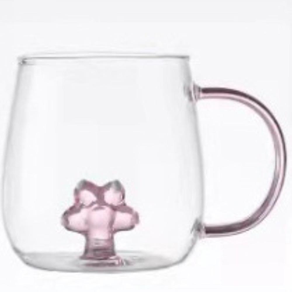 

High borosilicate glass, animal and plant shape cartoon cup, hot and cold resistant cup, cute water cup 400ML wish cup Animal shaped cup 400ml