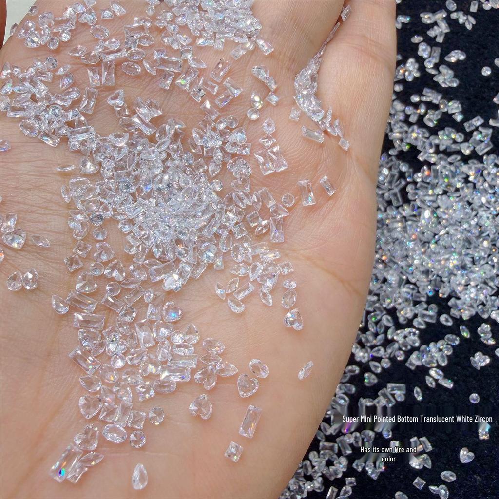 Ice Clear Cognac Sea Salt Zirconia Rhinestone Mixed Pack for Nail Art