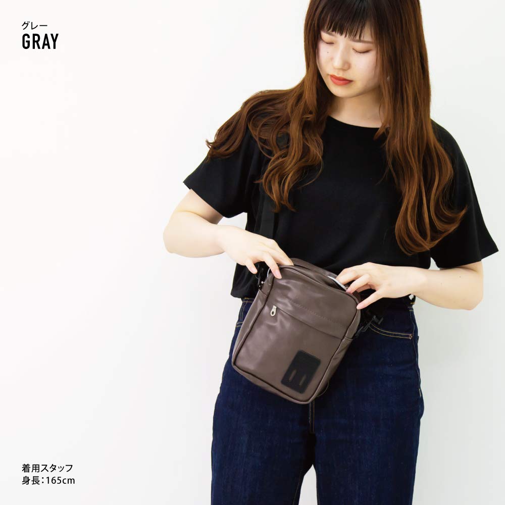 Aventura SLP-30469 Shoulder BagMini Bag, Synthetic Leather, Gray