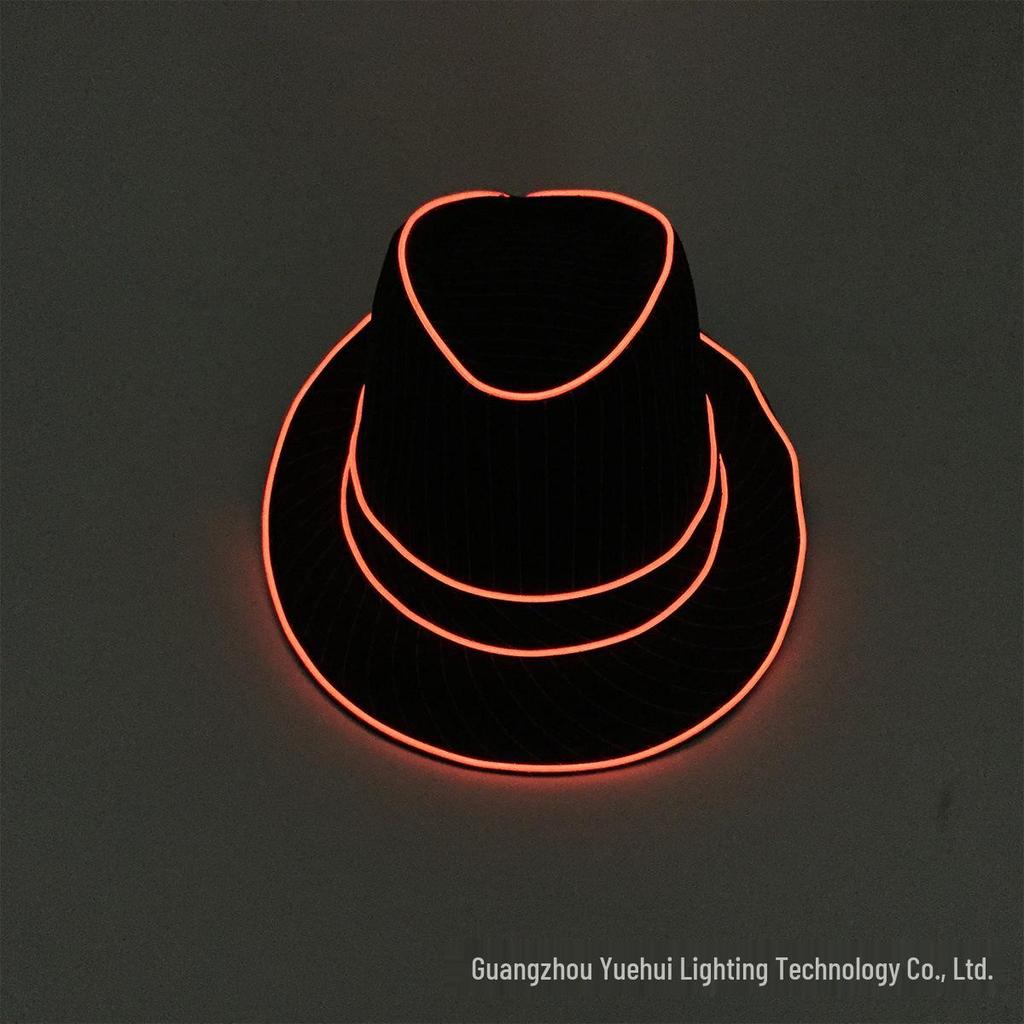 LED Light-Up British Style Jazz Top Hat - Flashing Festival & Masquerade Party Prop