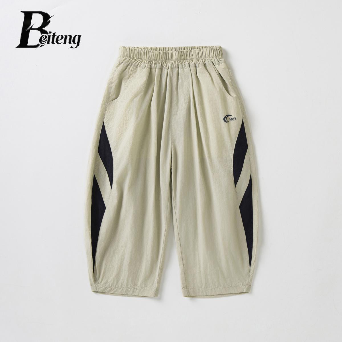 Beiteng Kids Lightweight Quick-Dry Mosquito-Repellent Pants - Korean Style Casual Loose-Fit for Boys 100 cm легкие хаки