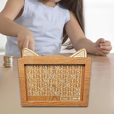 Classic Wooden Bank with Digital Display for Saving Money