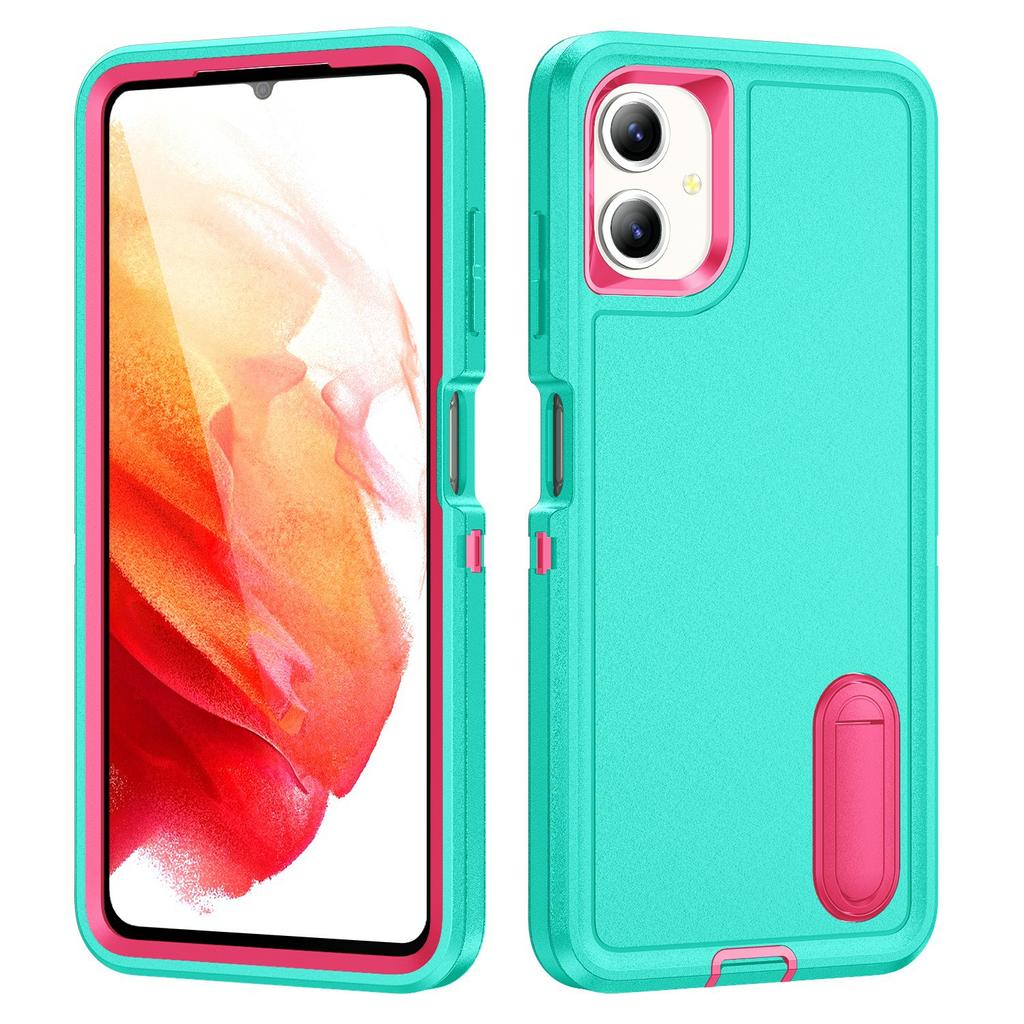 For Samsung Galaxy A06 4G Case Kickstand Phone Cover PC+Silicone+EVA 3-in-1 Design