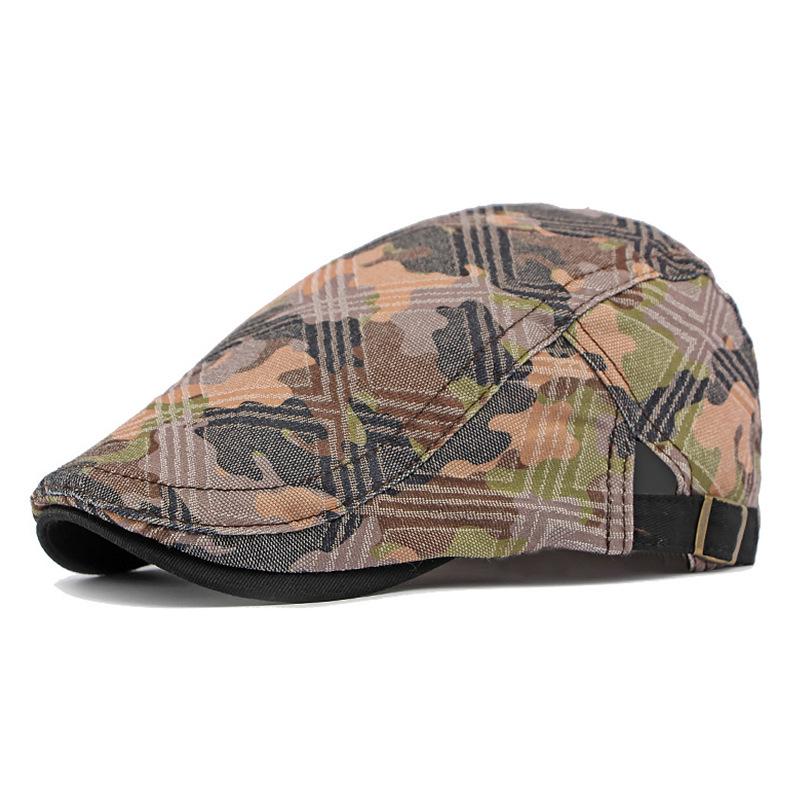Men's Camouflage Print Beret - Spring/Summer Outdoor Sun Protection Hat