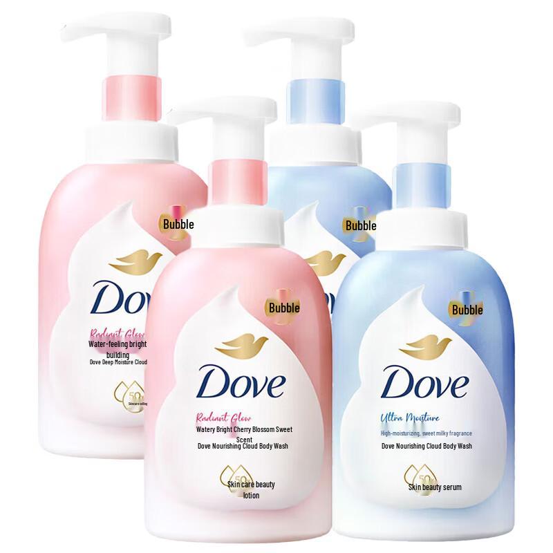 Dove Foaming Shower Gel Deep Clean & Cherry Blossom Sweet Scent 2-Set Bundle