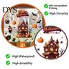 Waterproof PVC Glass Layout Supplies Halloween Static Window Clings, Spooky Haunted House Decals with Pumpkin Outdoor Balcony Scene Setting Props Bat