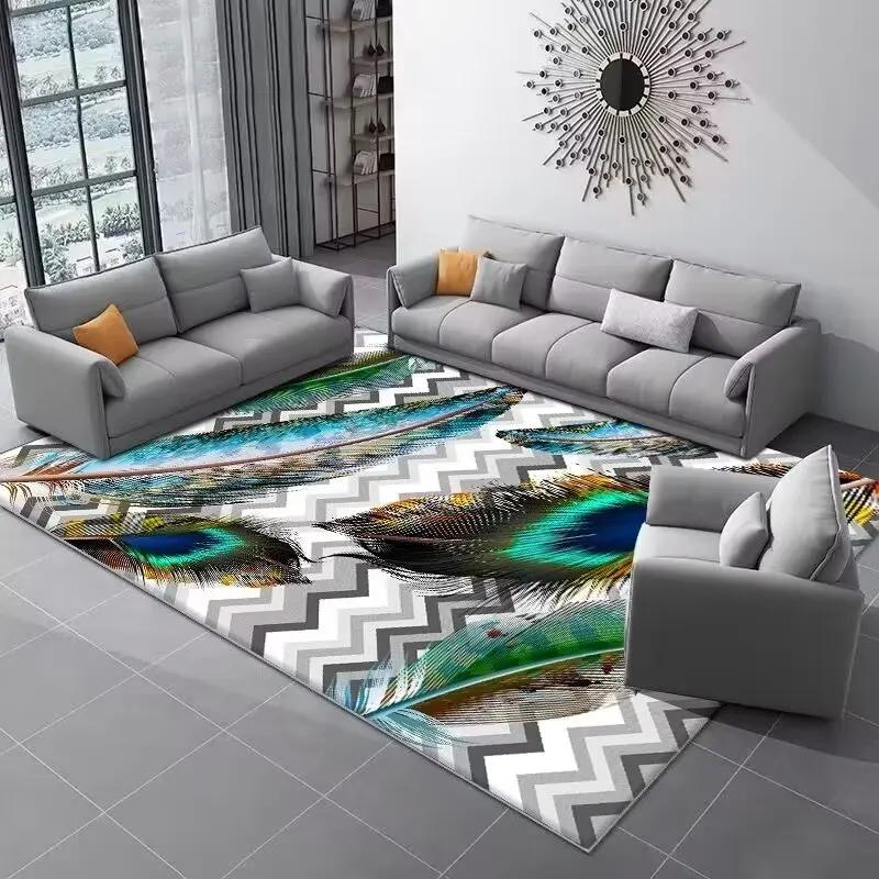 

Noble European Floral Carpet Fluffy Non-slip Washable Large Area Rug for Living Room Home Decor Coffee Table Mat 60*90cm