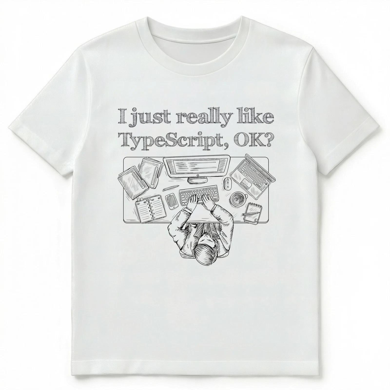 Funny I Just Really Like Typescript Programming Unisex T-Shirt S