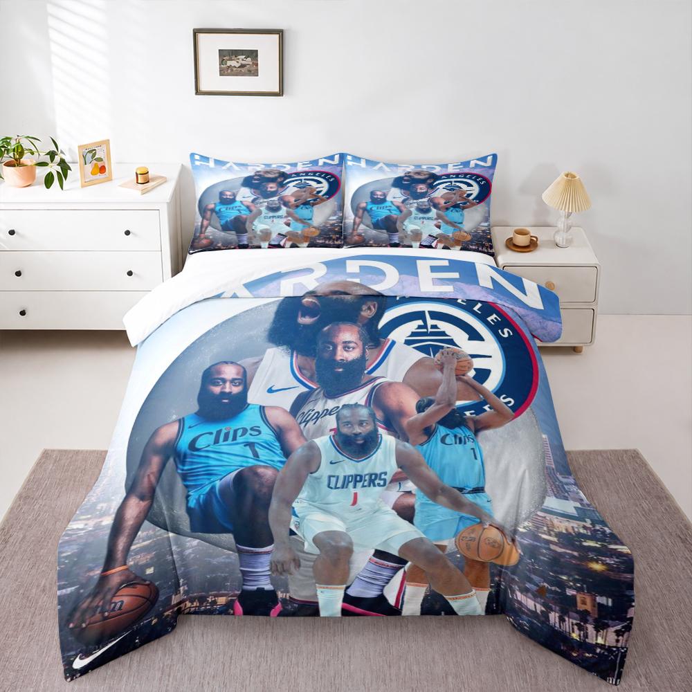 "Basketball Star Clippers Theme Bedding set DesignBedding set (1 duvet cover, 2 pillowcases, duvet not included)