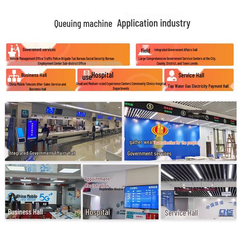 Smart Touchscreen Queuing and Payment Kiosk (CN version)