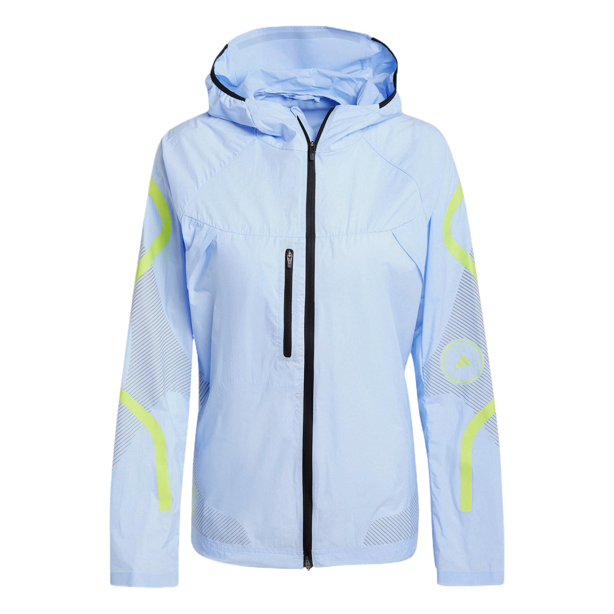 

adidas Women s by Stella McCartney Light Blue Full-Zip Hooded Running Jacket IW9869 XS